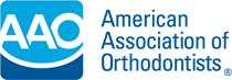 AAO blue and white American Association of Orthodontists logo