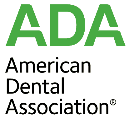 ADA green text American Dental Association black text logo
